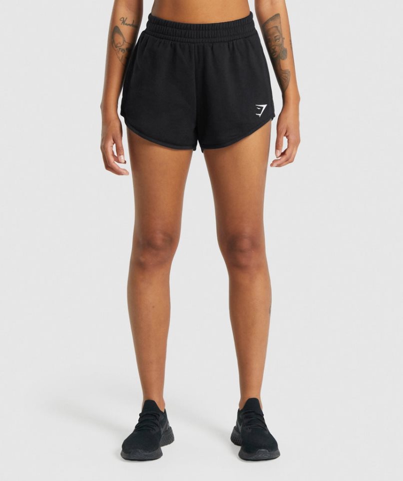 Women\'s Gymshark Training Sweat Shorts Black | NZ 0KWCOY